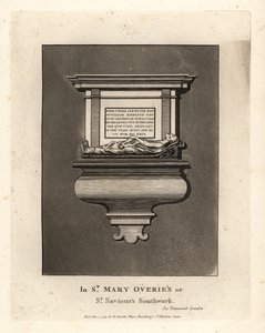 Sírkép és emlékmű az 1575-ben elhunyt, becsületes férfiú William Emersonnak, St Mary Overie vagy St Saviour’s Southwark-ban