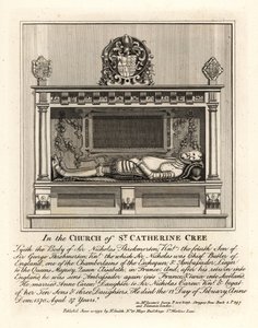 Sir Nicholas Throkmorton sírképe alkotó: John Thomas Smith