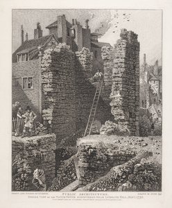 A Ludgate Hill közelében felfedezett őrtorony belső nézete, 1792. május 1. alkotó: John Thomas Smith