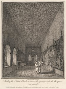A festett kamra belsejében, ahogy 1800-ban volt, mielőtt a régi kárpit eltávolították alkotó: John Thomas Smith