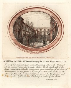 Richard Whittington által 1429-ben alapított könyvtár a londoni Christs Hospitalban alkotó: John Thomas Smith