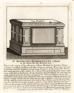 Muszlim oltár stílusú síremlék Coya Shawsware vagy Khwaja Shahsuwar (1582-1626), kereskedő és Nogdi koldus titkára, a perzsa nagykövet titkára, korábban St Botolphsban, Bishopsgate