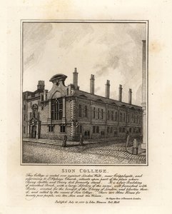 Sion College, a London Wall mellett, Cripplegate közelében alkotó: John Thomas Smith