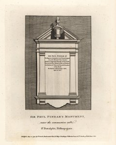 Sir Paul Pindar emlékműve az úrvacsoraasztal mellett a Bishopsgate-i St Botolph-ban alkotó: John Thomas Smith