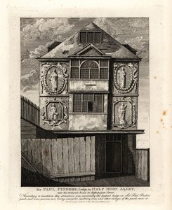 Sir Paul Pinders Lodge a Half Moon Alley-ban alkotó: John Thomas Smith