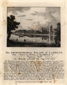 Kilátás a Lambeth-palotára, London alkotó: John Thomas Smith