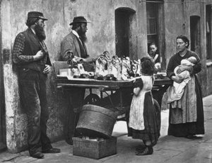 J. Thomson és Adolphe Smith „Street Life in London” című Fancy-Wear-kereskedők alkotó: John Thomson
