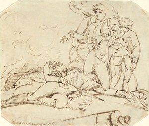Montgomery tábornok halála a Quebec elleni támadásban, 1775. december 31. alkotó: John Trumbull
