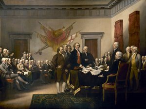 Függetlenségi nyilatkozat alkotó: John Trumbull