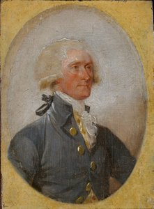 Thomas Jefferson miniatűr portréja 33 évesen alkotó: John Trumbull