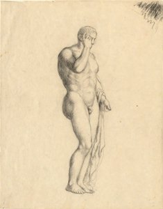 Meztelen férfi figura (klasszikus), amely a jobb oldalt mutatja (ugyanaz az ábra, mint 1938.280) alkotó: John Trumbull