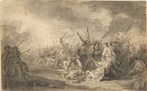 Tanulmány Warren tábornok haláláról a bunkeri csatában alkotó: John Trumbull