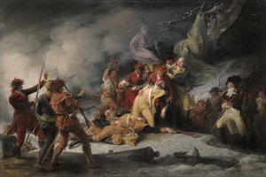 Montgomery tábornok halála a Quebec elleni támadásban, 1775. december 31., 1786.