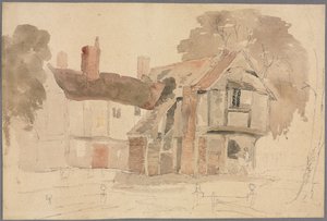 Bray templom udvara, 1807. alkotó: John Varley
