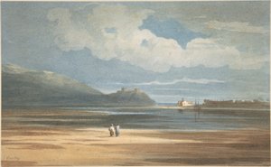 Harlech vára a Traeth Mawr túloldalán alkotó: John Varley