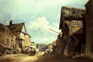 Lenézve a High Streetre, Conway alkotó: John Varley