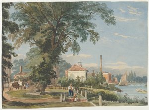 A Temzén, Hammersmithnél alkotó: John Varley