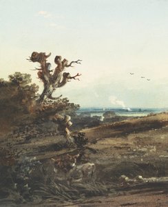 Két szamár a tájon alkotó: John Varley