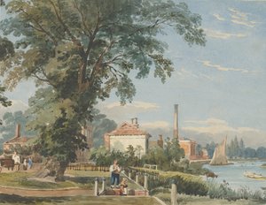 A Temzén, Hammersmithben, kb. 1836.