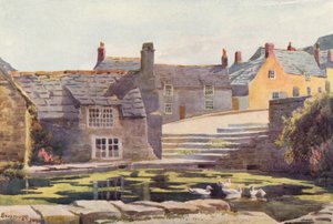 Old Mill, Swanage (színes litográfia) alkotó: John W.G. Bond