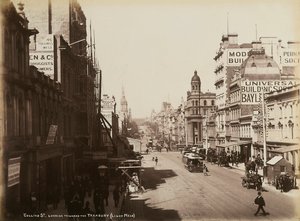 Collins Street, Melbourne, 1880 körül alkotó: John W. Lindt