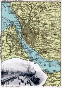 Liverpool térképe, Merseyside, 1903.