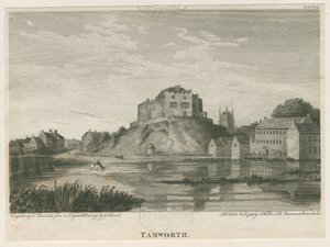 Tamworth kastély: metszet, nd [c 1798]