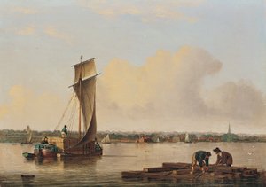 Keel a Humberen, 1820-as évek vége (olaj, tábla)