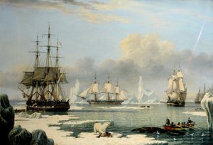Bálnavadászok az Északi-sarkvidéken 1820-49, 1830 körül (olaj, vászon)