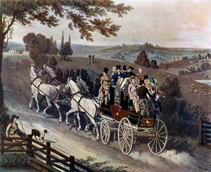 Színpadi edző, 1822, c1920 alkotó: John Watson