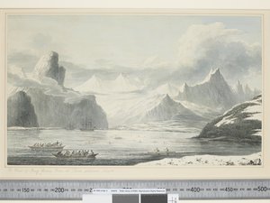 F.25 A Snug Corner Cove kilátása, Vilmos herceg hangjában, 1773-84 körül (akvarell) alkotó: John Webber