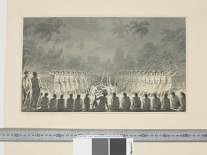 F.5 Férfiak éjszakai tánca, Hapaee, 1773-84 körül (akvarell) alkotó: John Webber