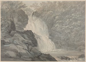 Mawddach-vízesések Dolgelly közelében alkotó: John Webber