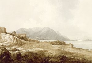 Nézet Makaóban, beleértve a Camoens rezidenciáját, ahol Lusiadját írta, a "Nézetek a déli tengeren" kocsmából. 1788 alkotó: John Webber