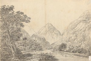 Kilátás az Oheitepeha-öbölben, Otaheitében alkotó: John Webber