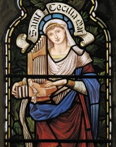 Szent Cecília, Lady Chapel Window, 1885 körül (festett üveg)