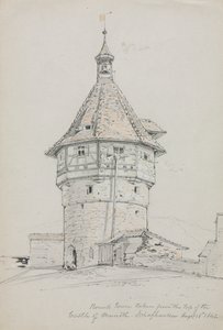 Kerek torony, Munot vára, Schaffhausen, Svájc, 1842.
