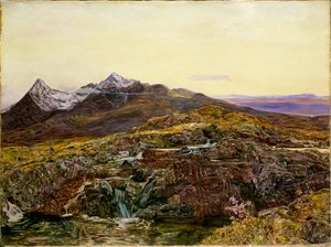 Cuillin Ridge, Skye, Sligachanból, 1855 alkotó: John William Inchbold