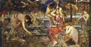 Flora és a Zephyrs, alkotó: John William Waterhouse