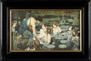 Hylas és a nimfák (színes nyomat) alkotó: John William Waterhouse