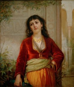A kéretlen társ: Utcai jelenet Kairóban alkotó: John William Waterhouse
