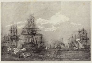 Őfelsége a The Duke of Wellington Flag-Ship felé halad alkotó: John Wilson Carmichael