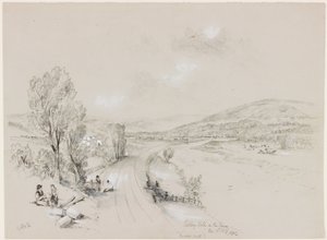 Ridley Hall, Bardon Mill, 1837 (bc és ceruza, papír) alkotó: John Wilson Carmichael