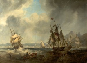 Jelenet a Földközi-tengeren, 1842 alkotó: John Wilson Carmichael