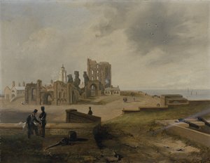 Tynemouth Priory keletről alkotó: John Wilson Carmichael