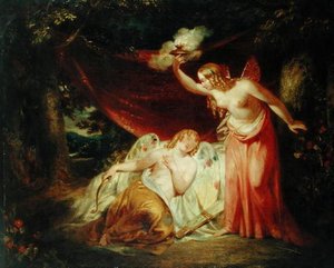 Psyche Enamored of Cupid (olaj, vászon)