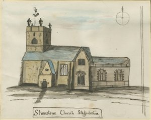 Shenstone templom: akvarell festmény, nd [1784] (festmény)