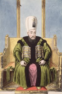 Ahmed I. (1590–1617) szultán 1603–17, a „Török császárok portréi” sorozatból