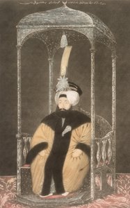 II. Mahmud (1785-1839) szultán 1808-39, „A török császárok portréi sorozata”, 1815 (mezzotinta)
