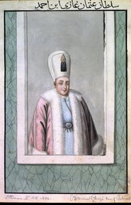 Othman (Osman) II (1603–1622) szultán 1618–1622, a „Török császárok portréi” sorozatból